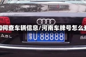 河南如何查车辆信息/河南车牌号怎么查询