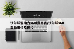 沃尔沃混动力s60l费用表/沃尔沃s60混动报价及图片