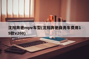 沈阳奔驰mpv车型(沈阳奔驰商务车费用19款v260)