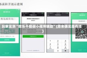 玩家实测“微乐干瞪眼小程序辅助”(原来确实是有挂)