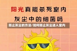 防止灰尘的方法/如何防止灰尘进入室内