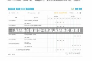 【车辆保险发票如何查询,车辆保险 发票】
