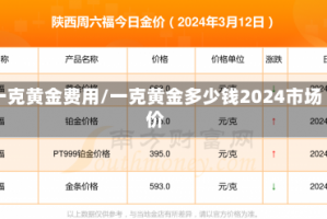 一克黄金费用/一克黄金多少钱2024市场价