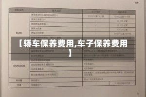 【轿车保养费用,车子保养费用】