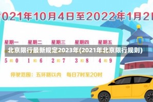 北京限行最新规定2023年(2021年北京限行规则)