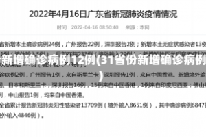 31省份新增确诊病例12例(31省份新增确诊病例24例)