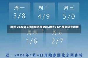 【限号2022年7月最新限号时间,限号2021最新限号周期】