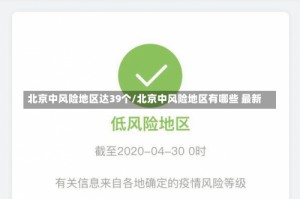 北京中风险地区达39个/北京中风险地区有哪些 最新